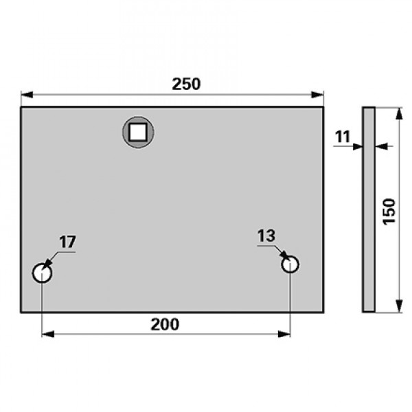 Placa mijlocie pentru plug Kverneland 063607: dreapta