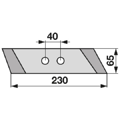 Varf brazdar pentru plug: Kverneland 063090 HD (70x15 mm): stanga