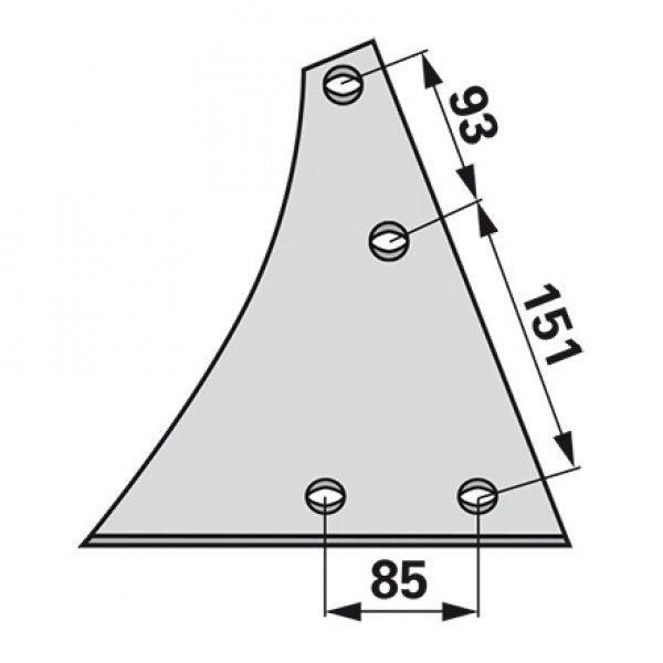 Piept cormana pentru plug Kuhn Huard (F) 619279 SK: stanga