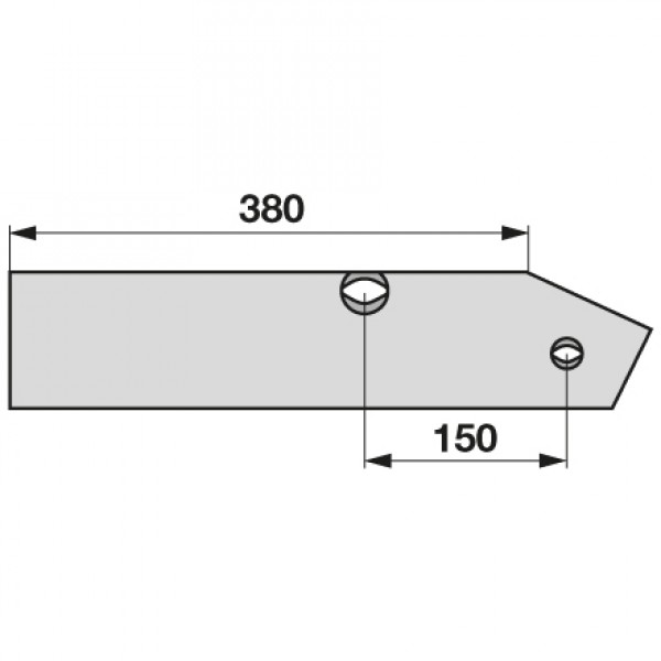 Plaz scurt pentru plug Niemeyer N13/15G - 020619: stanga