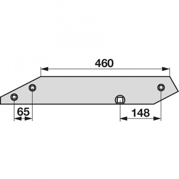 Plaz lung pentru plug Niemeyer N13/15G - 020622: dreapta