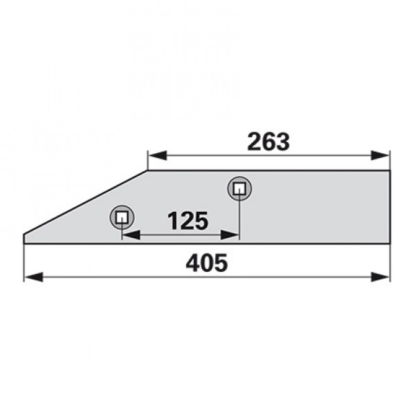 Plaz scurt pentru plug Rabewerk VP202O, VP-202O, 27080702, 2708.07.02 (Reversibil)