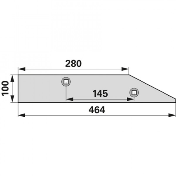 Plaz scurt pentru plug Rabewerk VP292O, VP-292O, 27011500, 2701.15.00 (Reversibil)