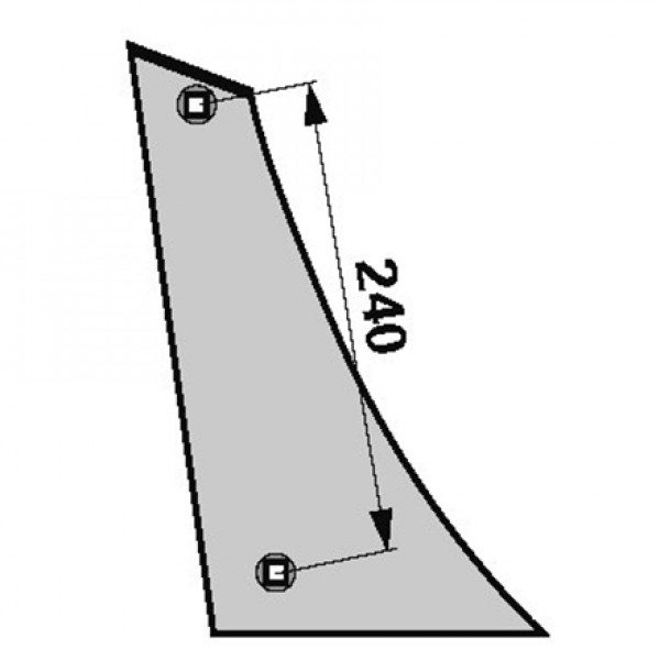 Piept cormana pentru plug Rabewerk: dreapta VRP330W, VRP-330W, 27590701, 2759.07.01