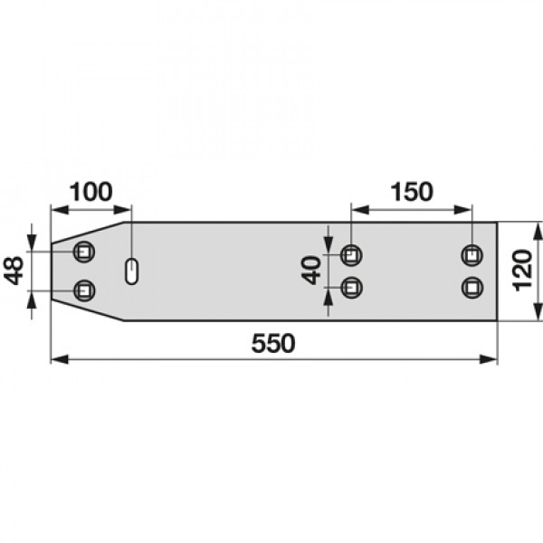 Plaz lung pentru plug Rabewerk WP351W, WP-351W, 27510305, 2751.03.05 (Reversibil)