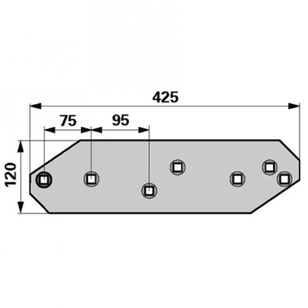 Plaz scurt pentru plug Lemken WS2V, 3401860: dreapta