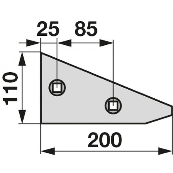 Plaz pentru plug Rabewerk YP350W, YP-350W, 27510205, 2751.02.05 (Reversibil)