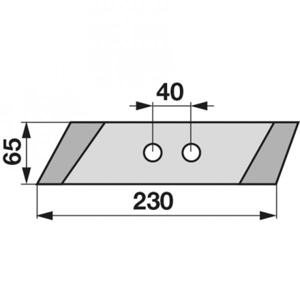 Varf brazdar pentru plug: Kverneland, Pottinger 053090, 6753090: dreapta