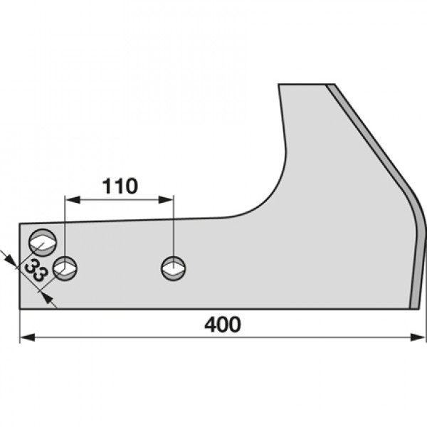 Plaz pentru plug: Kverneland 073088: dreapta