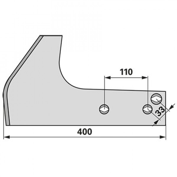 Plaz pentru plug: Kverneland 073089: stanga