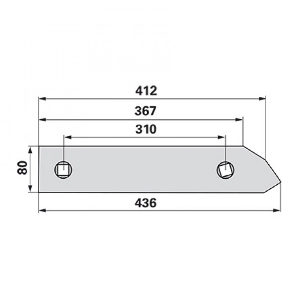 Plaz lung pentru plug Gregoire-Besson 173333, 173337: stanga