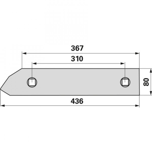 Plaz lung pentru plug Gregoire-Besson 173334, 173338: dreapta