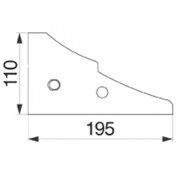 Plaz pentru plug Kuhn Huard (F) 223121: stanga