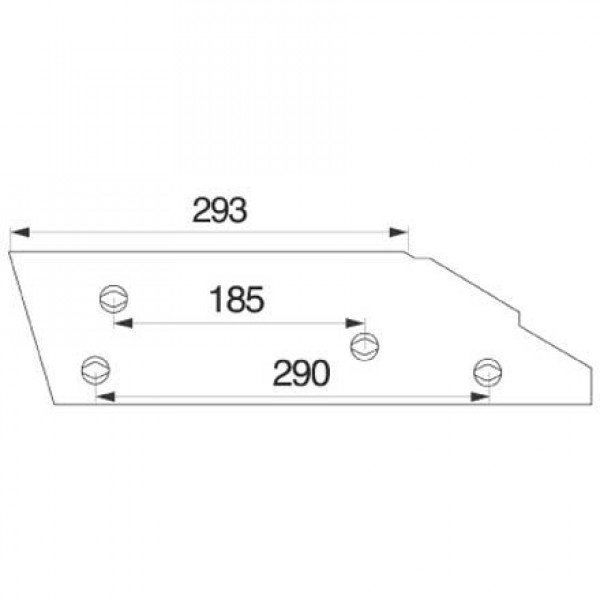 Plaz scurt pentru plug Kuhn Huard (F) 278075: stanga