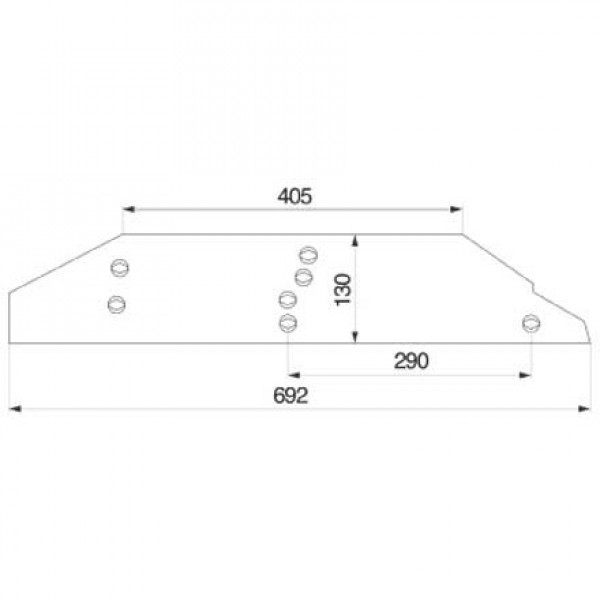 Plaz lung pentru plug Kuhn Huard (F) 279115: stanga