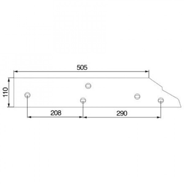 Plaz lung pentru plug Kuhn Huard (F) 279131: stanga