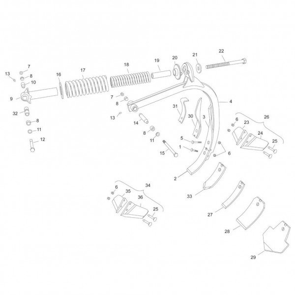 Cormana suplimentara pentru plug Vaederstad 452958 (9092797): dreapta