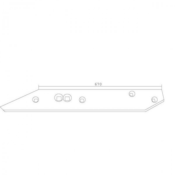 Plaz lung pentru plug Frost 51206, 51208: stanga