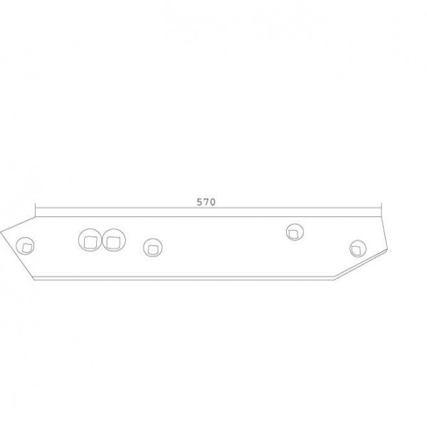 Plaz lung pentru plug Frost 51209: dreapta