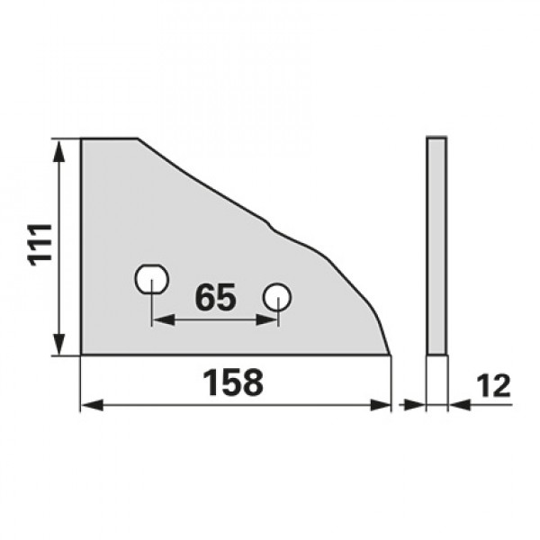 Plaz pentru plug Kuhn Huard (F) 761107: stanga