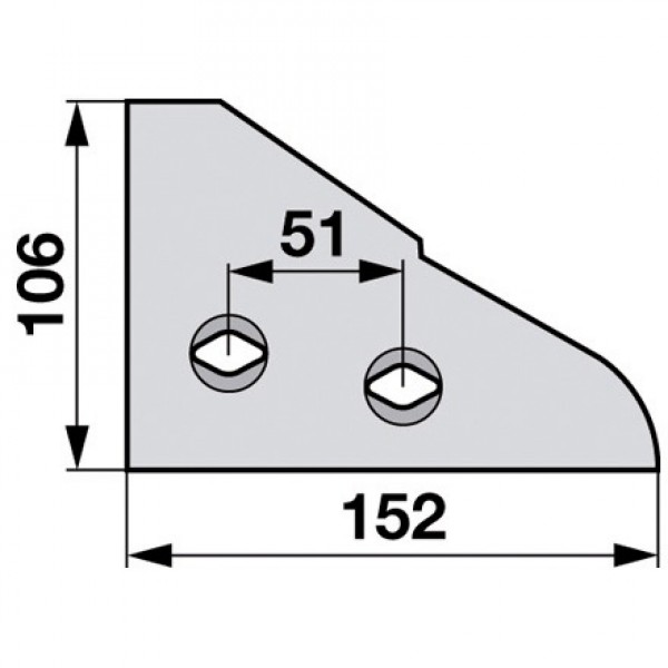 Plaz pentru plug Kuhn Huard (F) 761111: stanga