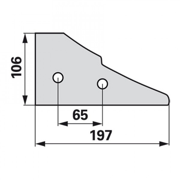 Plaz pentru plug Kuhn Huard (F) 761217: stanga