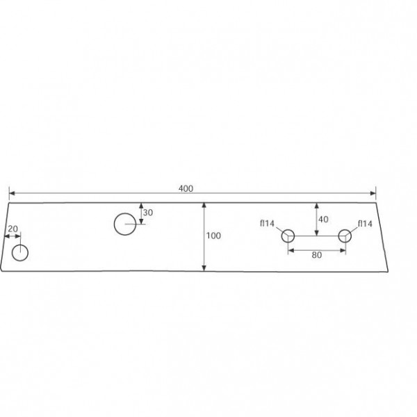 Plaz lung pentru plug Overum 85118, 41659428609, 94286: dreapta