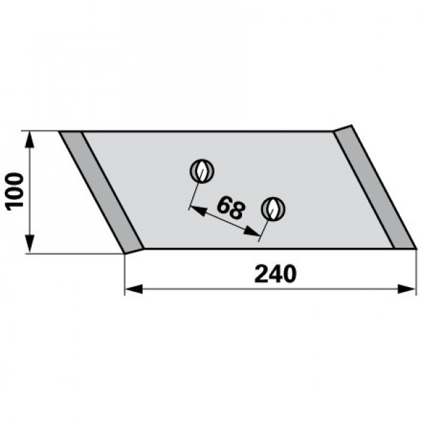 Varf brazdar pentru plug Overum 85143: stanga