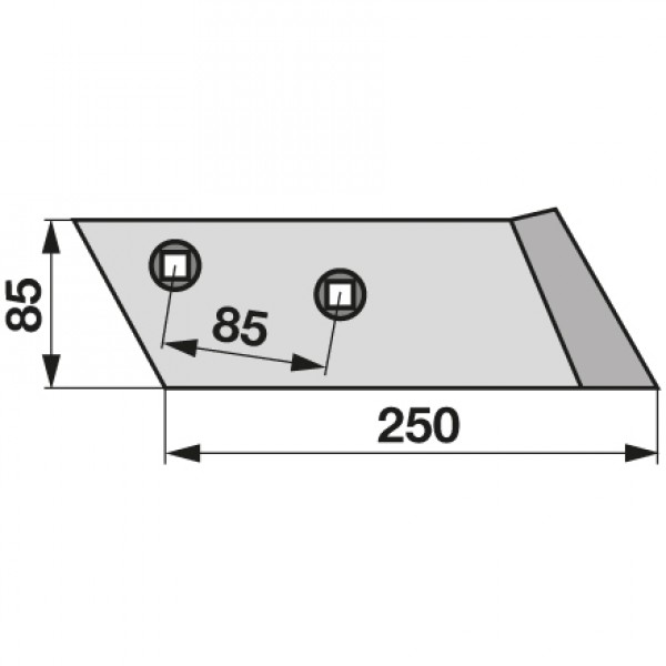 Varf brazdar pentru plug Overum 85206: stanga