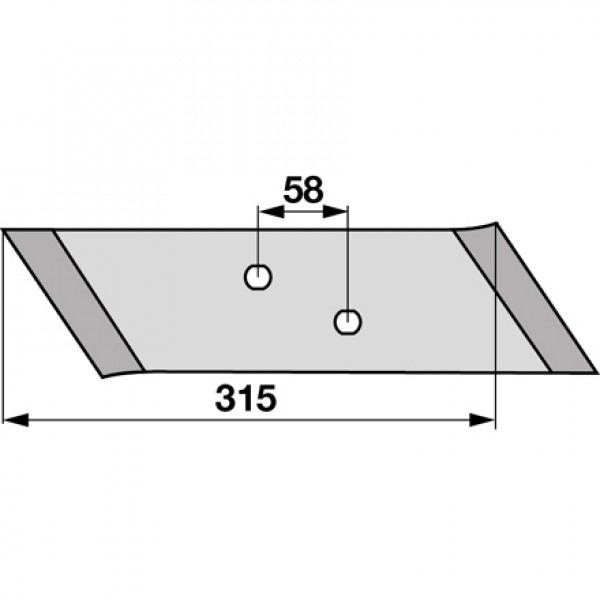 Varf brazdar pentru plug Skjold 90060189 - T83V: stanga