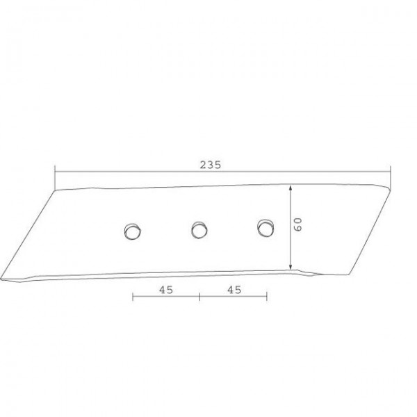 Varf brazdar pentru plug: Gassner 92470: dreapta