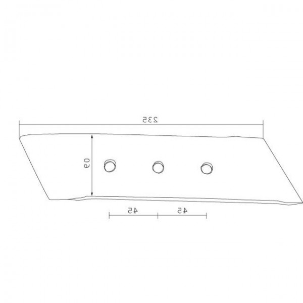 Varf brazdar pentru plug: Gassner 92471: stanga