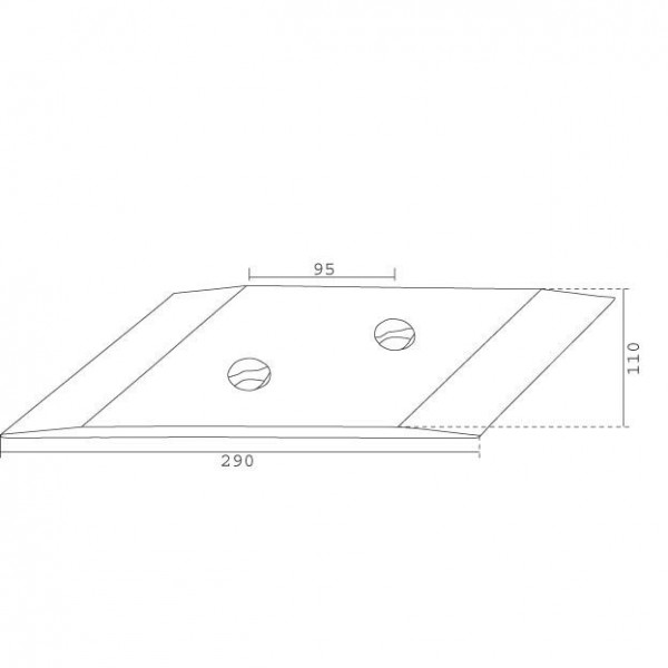 Varf brazdar pentru plug Landsberg/Pottinger 925.13.011.1 (Reversibil) - UW/UWS/W: dreapta