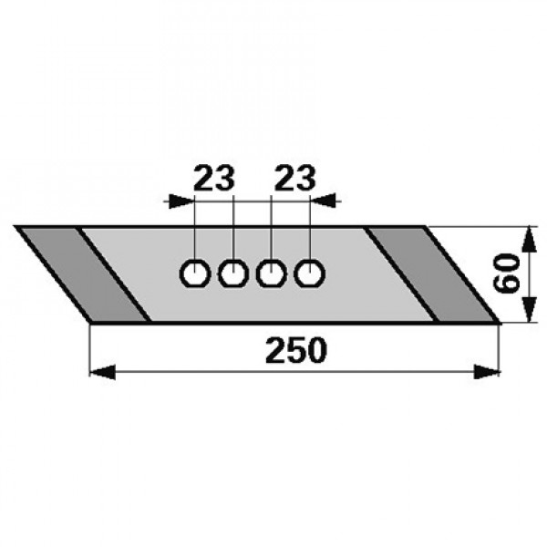 Varf brazdar pentru plug Frank, Gassner M1030, 92394, 92471: stanga