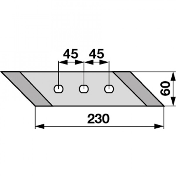 Varf brazdar pentru plug Rabewerk: stanga MP332L, MP-332L, 27082802, 2708.28.02