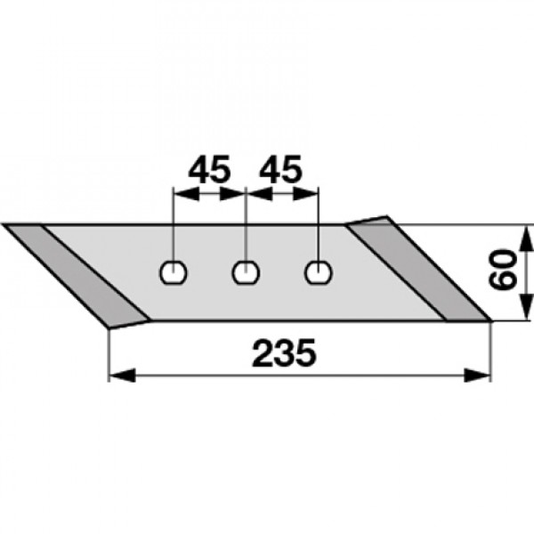 Varf brazdar pentru plug Rabewerk: stanga MP350L, MP-350L, 27510902, 2751.09.02