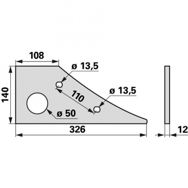 Varf plaz pentru plug Vogel&Noot, Amazone/BBG PK8.130.03 , PK813003: dreapta