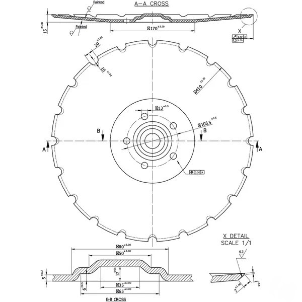 Taler disc crestat 451372 pentru grapa Vaderstad