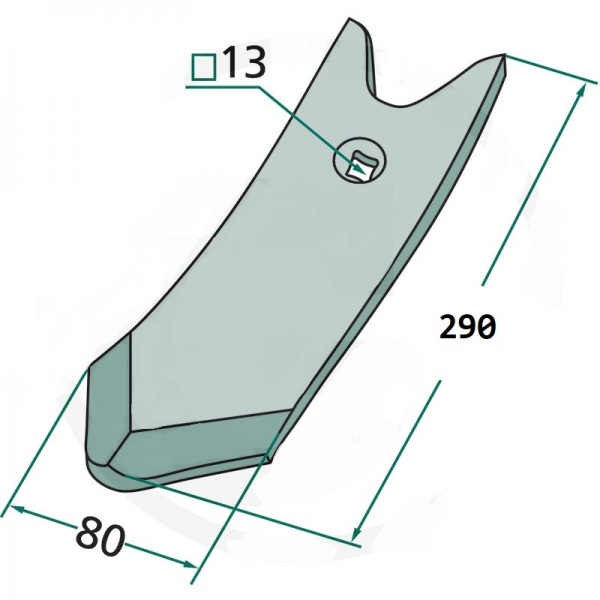 Varf de brazdar 506065, 506064 pentru cultivator Kockerling