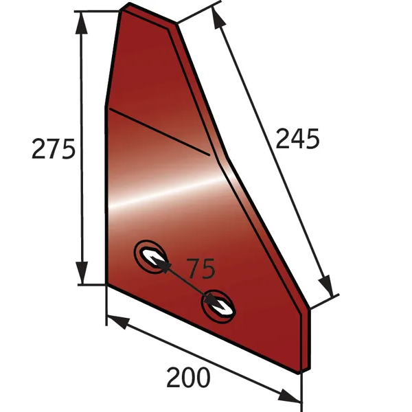 Plaz pentru plug: Naud 03060115D (NC: 031194D): dreapta