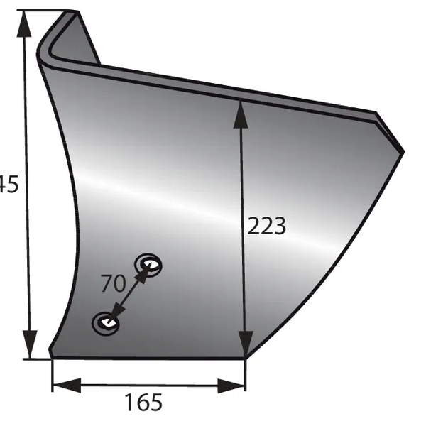 Cormana antetrupita pentru plug Naud 04023103G (NC: 400421G): stanga