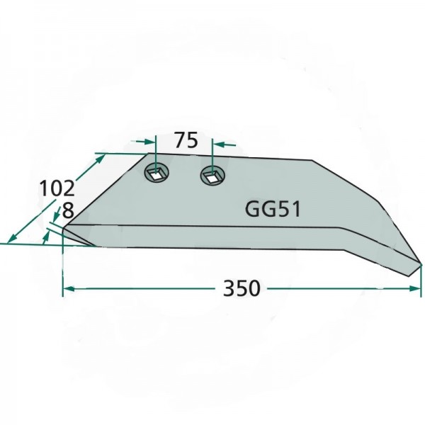 Brazdar cu aripi pentru plug Rabewerk GG-51, 6342.50.09, 63425009: stanga