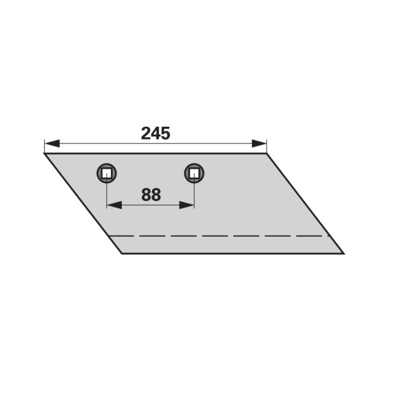 Brazdar antetrupita pentru plug Lemken S245 3363722: dreapta