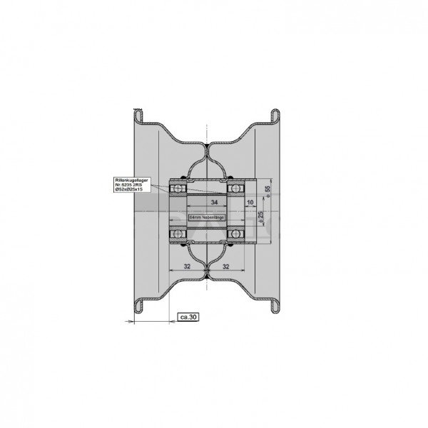 Roata complet cu janta 15x600-6