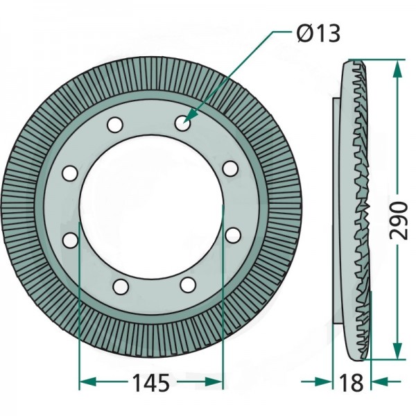 Coroana grebla conica 83 dinti Deutz-Fahr, Vicon, PZ