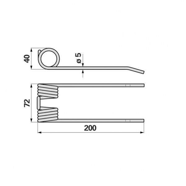 Colt grebla pentru Deutz Fahr 06263417, 111598