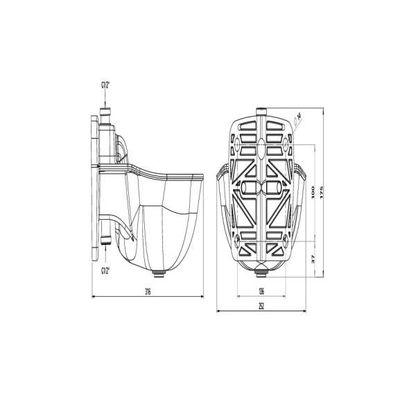 Adapatoare plastic cu ventil K75 2.8 L Kerbl