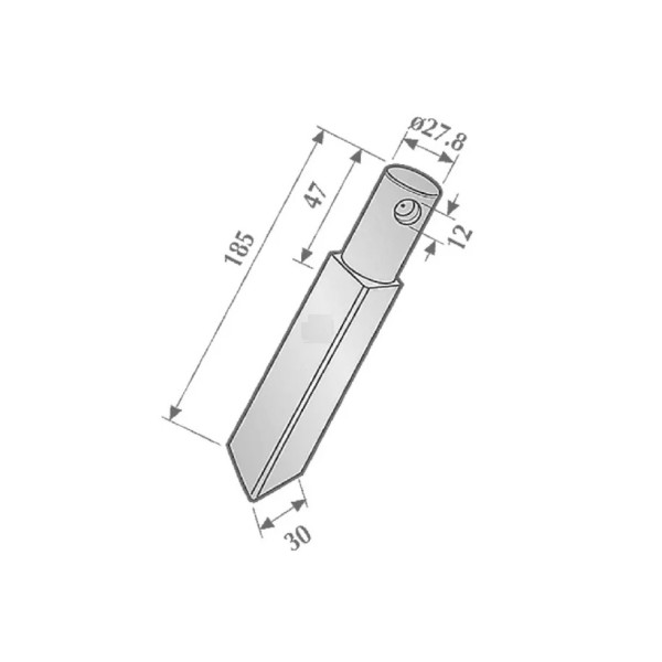 Cutit pentru grapa rotativa 30 x 30 mm 49048 Rau