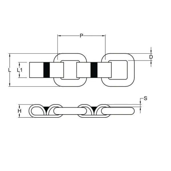 Lant distribuitor ingrasaminte cu diametru 12x81,75 mm