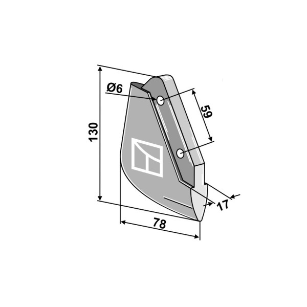 Brazdar pentru semanatoare Monosem 9157-1, 30047062